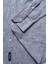 Erkek Tailored Fit Uzun Kol Logo Nakışlı Yıkamalı Pamuk Keten Gömlek Lindy Ls B01.251.709 - Gri 4