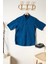 Erkek Comfort Fit Basic Kısa Kol Tek Cepli Yıkamalı Gabardin Gömlek Kansas Ss B01.251.428 - Lacivert 2