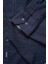 Erkek Tailored Fit Uzun Kol Logo Nakışlı Yıkamalı Pamuk Keten Gömlek Lindy Ls B01.251.709 - Lacivert 4
