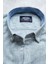 Erkek Tailored Fit Uzun Kol Logo Nakışlı Yıkamalı Pamuk Keten Gömlek Lindy Ls B01.251.709 - Haki 2
