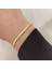 Çelik Bileklik Italyan Ezme Model 0.3 mm Genişlik 17 cm Uzunluk Altın Sarısı Gold 1