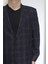 Moda Fistan Store Erkek Ekose Kareli Klasik Kesim Rahat Kalıp Çift Düğmeli 4 Drop Blazer Ceket 3