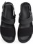 Deri Siyah Erkek Sandalet Back Strap W/ Buckle Logo 4