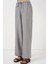 Geniş Paça Keten Pantolon 6735 - Gri 2