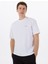 Bisiklet Yaka Beyaz Erkek T-Shirt Te_numbers 3
