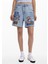 Yüksek Bel Normal Mavi Kadın Denim Şort 25SWDD24 3