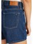 Yüksek Bel Mom Fit Indigo Kadın Denim Şort WW0WW443851A4 3