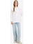 Relax Fit Geniş Yakalı Poplin Uzun Kollu Gömlek Tunik F4557AX25HS 2