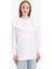 Relax Fit Geniş Yakalı Poplin Uzun Kollu Gömlek Tunik F4557AX25HS 3