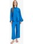 Relax Fit Basic Düz Keten Karışımlı Uzun Kollu Tesettür Gömlek Tunik D9702AX25SM 2