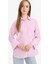 Relax Fit Çizgili Flamlı Pamuk Uzun Kollu Gömlek Tunik F6314AX25SM 3