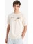 %100 Pamuk Initial D Boxy Fit Bisiklet Yaka Sırt Baskılı Kısa Kollu Tişört F2877AX25SM 5