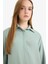 Relax Fit Basic Düz Uzun Kollu Gömlek Tunik D2991AX24AU 4