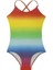 Çok Renkli Kız Çocuk Mayo SM21110150 Rainbow Mayo 1