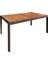 Alüminyum Iroko Tablalı Sehpa 60X90 cm H50 cm Antrasit 1
