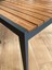 Alüminyum Iroko Tablalı Sehpa 60X90 cm H50 cm Antrasit 2