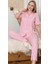 6294 Kadın Çizgili Patlı Pijama Takımı 1