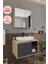 Lale 70 cm %100 Mdf Lavabolu Banyo Dolabı + Aynalı Dolap 1