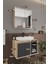 Lale 70 cm %100 Mdf Lavabolu Banyo Dolabı + Aynalı Dolap 5