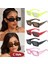 C1 Stili 2021 Yeni Moda Geniş Çerçeve Küçük Dikdörtgen Güneş Gözlüğü Kadın Shades Vintage Gözlük UV400 Şeker Renk Bisiklet Güneş Gözlükleri (Yurt Dışından) 4