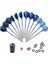 Mavi Set Stili Lot 23G Dart Kombinasyonu Seti Alüminyum Alaşımlı Dart Mili + 1 Adet Dart Bileme Taşlı Kalemtıraş + Lastik Bant Daire (Yurt Dışından) 2