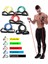 Mavi Stil 5 Seviye Çekme Halatı Fitness Egzersizleri Kolları ile Direnç Bantları Yoga Elastik Halat Eğitmeni Gym Fitness Band Güç Eğitimi (Yurt Dışından) 2