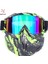 HXSBF65813 Stili Bollfo Kayak Snowboard Gözlükleri Kar Araci Kayak Gözlüğü Rüzgar Geçirmez Kayak Cam Motokros Ağız Filtreli Güneş Gözlüğü Earware (Yurt Dışından) 1