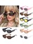 C9 Stili Moda Küçük Oval Kadınlar Için Güneş Gözlüğü Vintage Leopar Jöle Renk Güneş Gözlükleri Trend Tonları UV400 Açık Bisiklet Gözlük (Yurt Dışından) 2