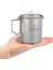 3 Adet Tarzı Tomshoo Ultralight 750ML Titanyum Pot Taşınabilir Titanyum Su Kupa Kapaklı Bardak ve Katlanabilir Saplı Açık Kamp Tencere (Yurt Dışından) 3