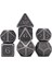 NO.327 Tarzı Rpg Dnd Mtg Oyunları Antik Bakır, Altın, Gümüş Için Siyah Çantalı 7'li Çokyüzlü Metal Zar Seti (Yurt Dışından) 1