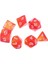 Kırmızı Stil 7 Adet Şeffaf Taraflı Zar D4 D6 D8 D10 D12 D Dragon D&d Rpg Poly Table Board Game Set (Yurt Dışından) 1