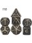 NO.110 Stili Dados Rpg Zar Masası Oyunları Satış Promosyonu Çokyüzlü Metal Zarlar Çinko Alaşımlı Sayısal Dnd Zar 7 Set D4 D6 D8 D10 D12 D20 (Yurt Dışından) 1