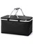 Siyah Stil Portable Foldable Desigamping Basket Waterproof Large Capacity Fresh Preservation Insulated Storage Organizer Handbag (Yurt Dışından) 1