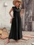 Fh Fashionhere Kadın Kısa Kollu Önden Düğmeli Paçaya Doğru Geniş Cepli Uzun Bürümcük Tulum 5