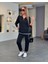 Fh Fashionhere Kadın Uzun Kollu Ribana ve Fermuar Detay Bluz ve Yüksel Bel Pantolon 2li Takım 1