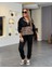 Fh Fashionhere Kadın Uzun Kollu Leopar Detay Sweat ve Yanı Leopar Şerit Detay Pantolon Ikili Takım 1