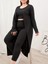 Fh Fashionhere Kadın Uzun Kollu Hırka Atlet ve Eşofman Yün Viskon Üçlü Takım 3