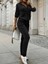 Fh Fashionhere Kadın Uzun Kollu Önden Cepli Fermuarlı Kadife Bluz ve Pantolon Ikili Takım 3