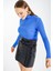 Fh Fashionhere 10311 Balıkçı Yaka Triko Kazak - Saks 1