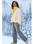 Fh Fashionhere 5194 Peluş Mont Ceket - Sarı 2