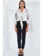 Fh Fashionhere Oversize Dökümlü Crop Saten Gömlek 906 - Kahverengi 3