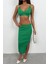 Fh Fashionhere Crop Büstiyer Yırtmaçlı Etek Takım 2