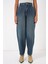 6688 Yüksek Bel Baggy Kot Pantolon - Indigo 4