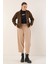 Fh Fashionhere 9117 Kruvaze Yaka Crop Ceket - Kahverengi 2