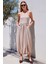 Fh Fashionhere 2492 Askılı Örme Salopet Elbise - Bej 1
