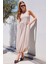 Fh Fashionhere 2492 Askılı Örme Salopet Elbise - Bej 3
