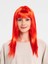 Kırmızı Renk Uzun Düz Parti Peruğu - 1OL2932-8804 1