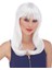 Beyaz Renk Uzun Düz Parti Peruğu - 1OL7304-6247 1