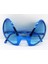 Retro Gözlük - 80 Li 90 Lı Yıllar Parti Gözlüğü Mavi Renk 8X13 cm - 1OL1522-1031 1