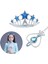 Karlar Ülkesi Elsa Yıldız Mavi Taç ve Elsa Asa Seti 2 Parça - 1OL6670-8065 1